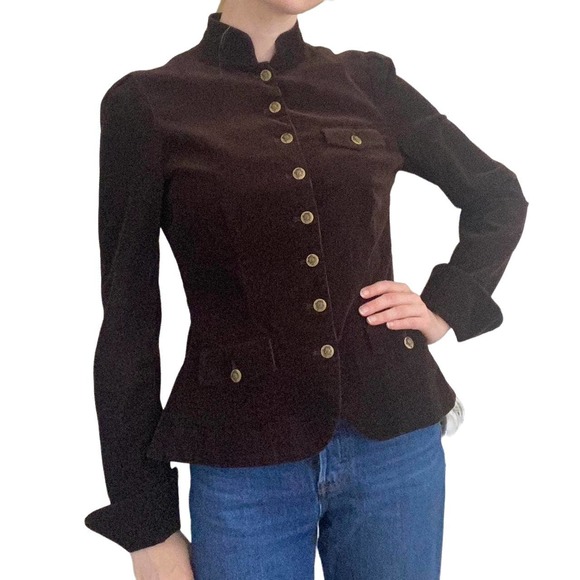 Ralph Lauren Jackets & Blazers - Ralph Lauren Womens Brown Corduroy Jacket Size Medium Country Cottage Core